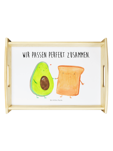 Mr. & Mrs. Panda Servierplatte Avocado Toast mit Spruch in Weiß