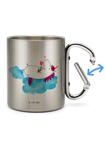 Mr. & Mrs. Panda Kaffeetasse Einhorn Verliebt ohne Spruch in Silber