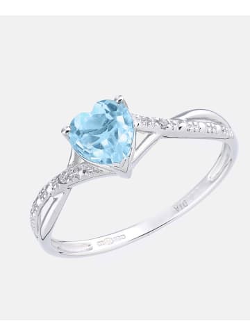 Diamant L'éternel Ring aus 375 Weißgold mit Diamant mit Topas