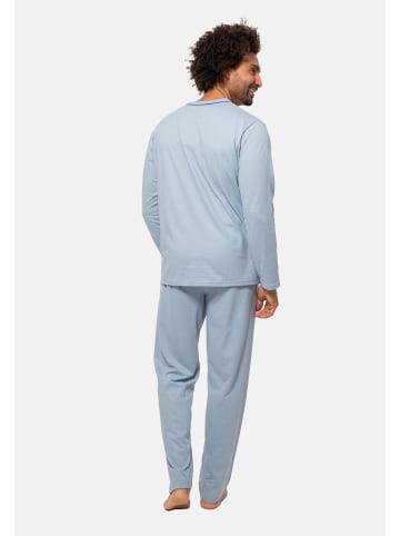Ammann Schlafanzug Cotton Pure in Ashley Blue