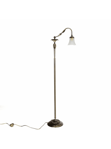 Licht-Erlebnisse Stehlampe (B)24 x (L)36 x (H)142 cm in Bronze hell glänzend Weiß