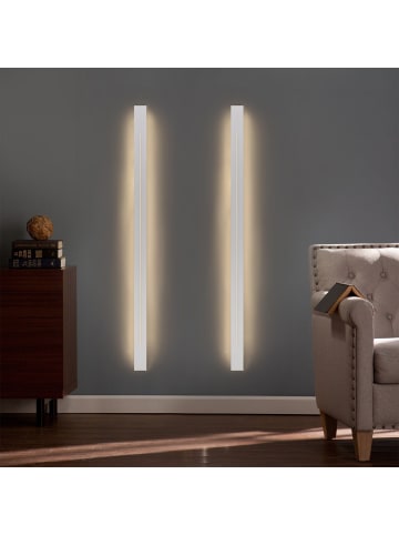 ZMH Wandleuchte in weiß L 100cm warmweiß