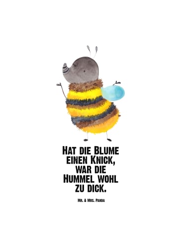 Mr. & Mrs. Panda Trinkflasche Hummel flauschig mit Spruch in Weiß