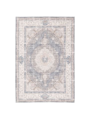 Pergamon Vintage Designerteppich Finesse Orient Medaillon in Grau Beige