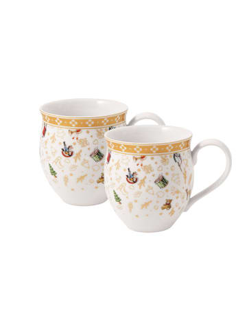 Villeroy & Boch Becher m. H. Set 2tlg. Jubiläumsedition Toy's Delight in gold|weiß