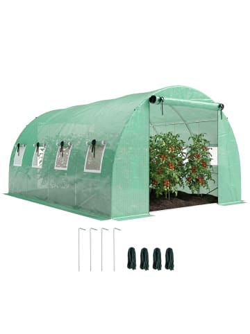 Outsunny Foliengewächshaus in Grün 400L x 295B x 200H cm