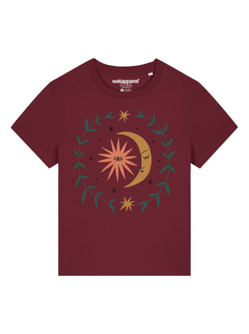 wat? Apparel T-Shirt Love and flex in Weinrot