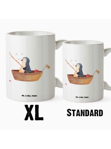 Mr. & Mrs. Panda XL Tasse Pinguin Angelboot ohne Spruch in Weiß