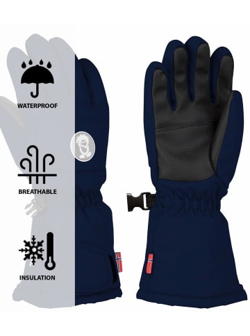 Trollkids Handschuhe "Narvik" in Marineblau / Orange