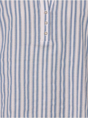 Marie Lund Bluse in blau weiß