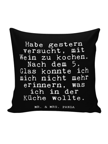 Mr. & Mrs. Panda Kopfkissen Habe gestern versucht, mit... mit Sp... in Schwarz