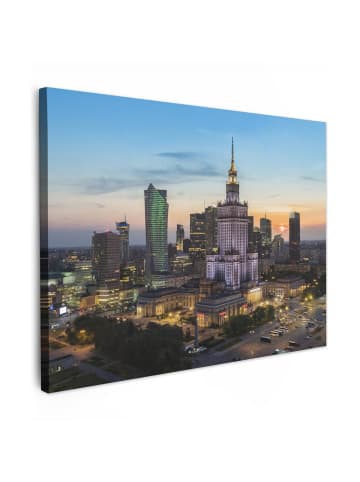 MuchoWow Leinwand bilder Erleuchtete Stadt (BxH)