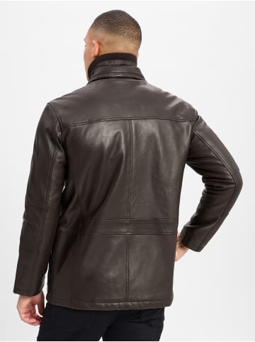 Andrew James Lederjacke in mocca