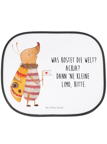 Mr. & Mrs. Panda Auto Sonnenblende Nachtfalter Fähnchen mit Spruch in Weiß