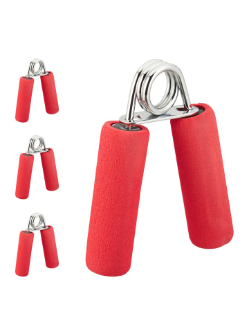 relaxdays 4x Fingertrainer in Rot