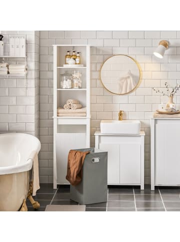SoBuy Badezimmerschrank in Reinweiß - (W) 35 x (H) 171 x (L) 45 cm