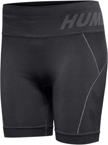 Hummel Hummel Tight Shorts Hmlte Multisport Damen Dehnbarem Schnelltrocknend Nahtlosen in BLACK/CHATEAU GREY