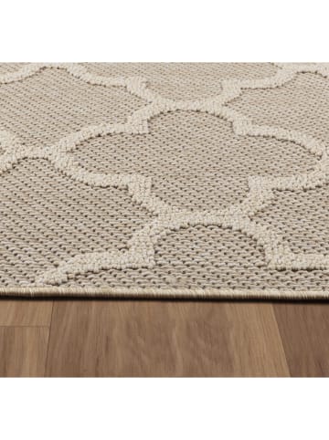 KADIMA DESIGN Teppich Outdoor Waschbar Skandinavisch IMST Strapazierfähig Balkon in Beige