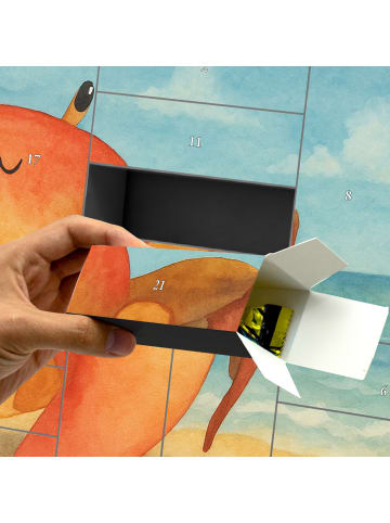 Mr. & Mrs. Panda Adventskalender Sternzeichen Krebs Design mit S... in Weiß