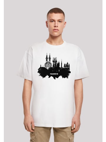 F4NT4STIC T-Shirt Cities Collection - Munich skyline in weiß