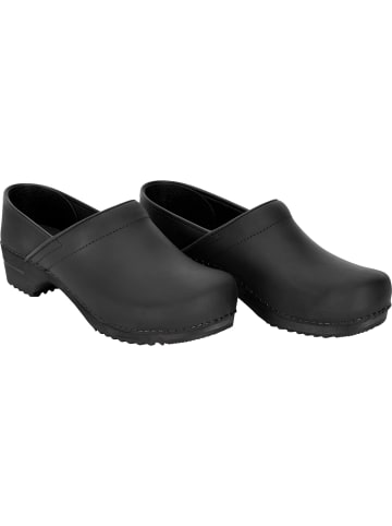 Sanita Comfortwear Clog "Wood-Jamie Closed" in Schwarz
