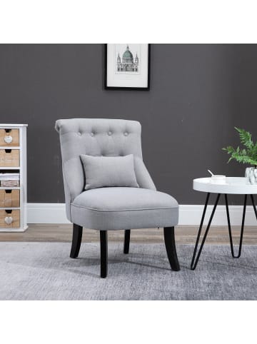 HOMCOM Sessel in Grau 52,5L x 69B x 77H cm