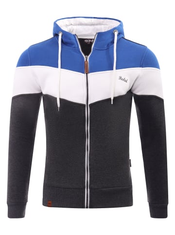RESLAD Sweatjacke Zipper 3-Colors in blau-anthrazit