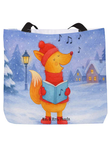 Mr. & Mrs. Panda Einkaufstasche Fuchs Sänger Design ohne Spruch in Weiß