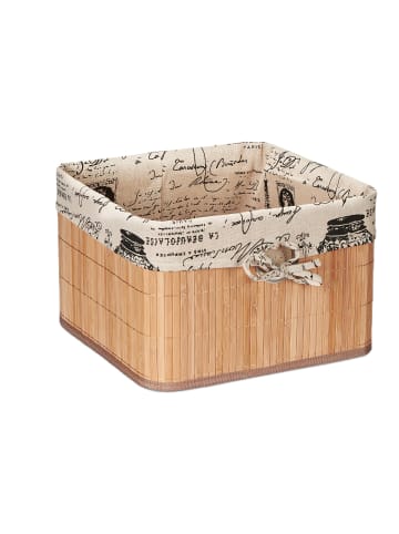 relaxdays Aufbewahrungskorb in Natur/ Creme - (B)31 x (H)20 x (T)31 cm