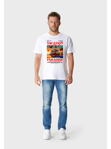 OLDSKULL T-Shirt Wrldvibe Travel in White