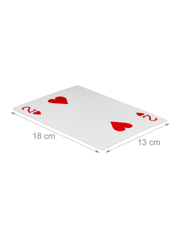 relaxdays 270x Jumbo-Pokerkarten in Bunt - (B)13 x (H)18 cm
