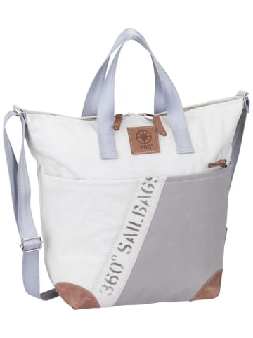 360 grad Handtasche Deern Mini in Stencil-Weiß/Grau