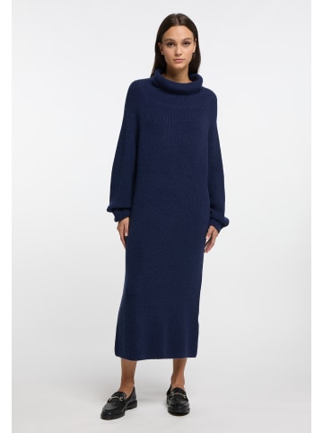 VINAJA Women Strick Langarmkleid Midi in Navy
