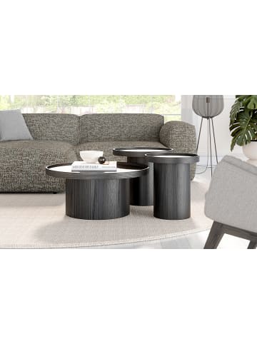 home24 Couchtisch BOURAPIL in Eiche Schwarz
