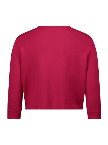 Vera Mont Sommer-Strickjacke mit 3/4 Arm in Dark Raspberry