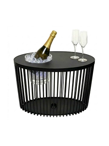 COOTAB Cooler Table 3-in-1 Loungetisch mit Acryl-Kühler Stockholm 46 cm in schwarz