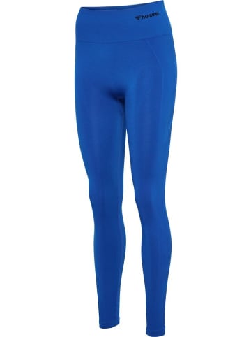 Hummel Sportleggings "Hmltif Seamless High Waist Tights" in Blau