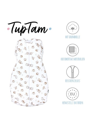 TupTam Babay Schlafsack Pucksack Round in weiß/beige