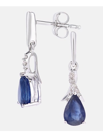 Diamant L'éternel Ohrringe aus 375 Weißgold mit 1.08 Karat Diamant mit Saphir