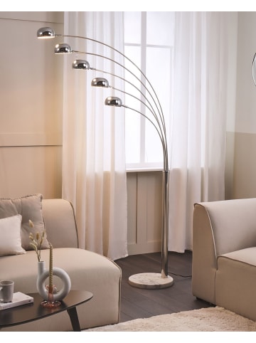 Beliani Stehleuchte FLINDERS in Silber/Schwarz - (W) 100 x (H) 212 x (L) 100 cm