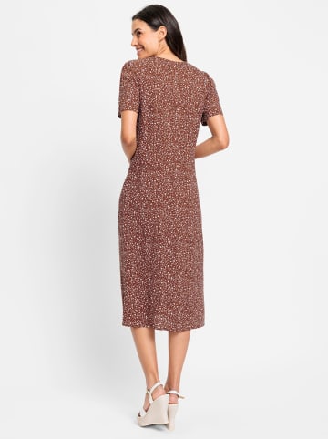 WITT WEIDEN Sommerkleid in rotbraun-weiß-bedruckt