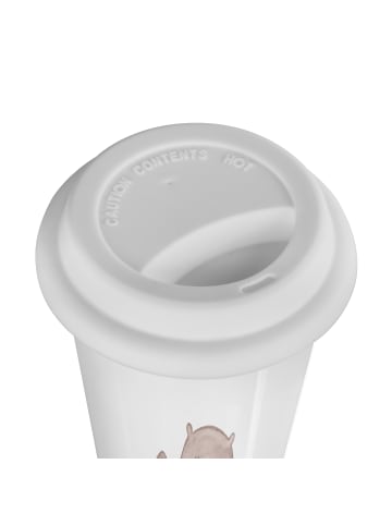 Mr. & Mrs. Panda Thermobecher Otter Umarmen ohne Spruch in Weiß