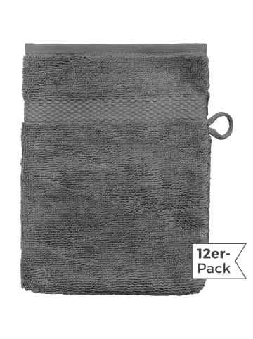 Erwin Müller Frottier Waschhandschuh 12er-Pack Sindelfingen in anthrazit