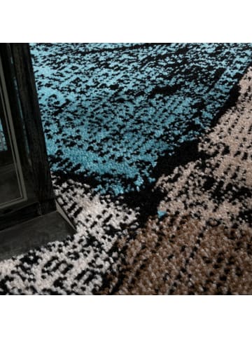 KADIMA DESIGN Teppich Kurzflor Karo Wohnzimmer in Braun