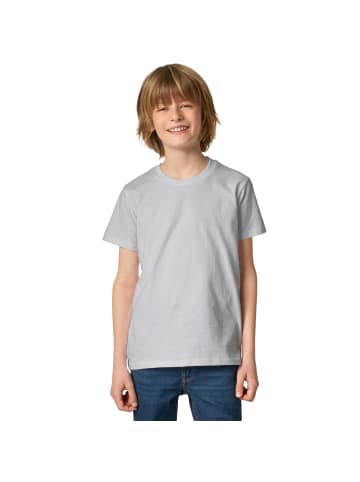 tectake Einfarbiges T-Shirt für Kinder, hellgrau