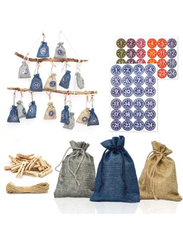 DuneDesign Adventskalender zum Selbstbefüllen blau