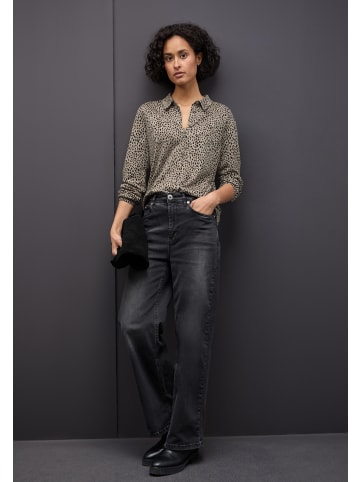 Street One Bluse in beige schwarz