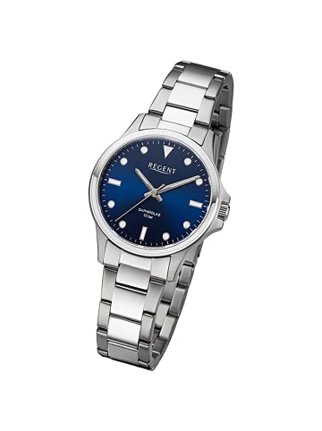 Regent Analog-Armbanduhr Regent Metallarmband silber mittel (ca. 32mm)