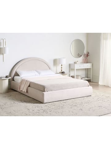 Beliani Doppelbett MOUZON in Beige - (W) 176 x (H) 108 x (L) 219 cm