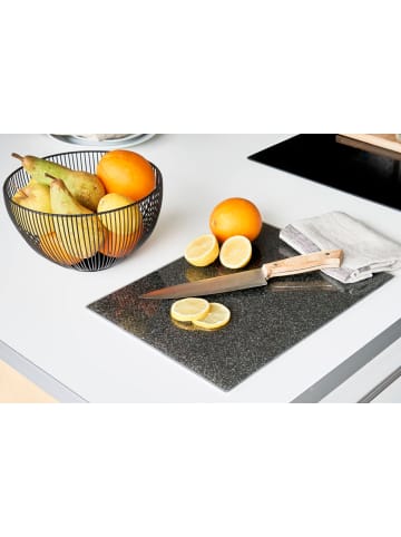 Zeller Drahtschale für Obst, Dekokorb für Küche, Speisetablett in Schwarz, Ø 25 x 14 cm